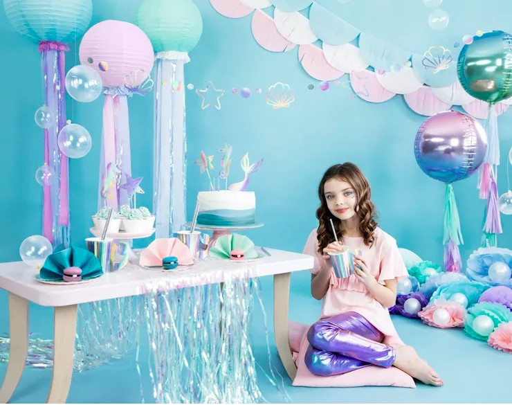 Talerzyki Syrenka - Muszla opalizujące 18,5cm (6) TPP43-017 Party Deco
